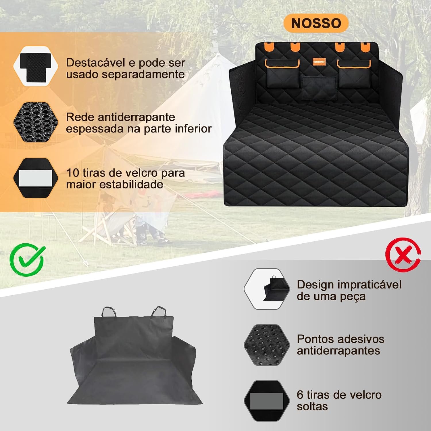Capa Protetora Carro Pet Proteção 4 em 1 Porta-malas — foto 2